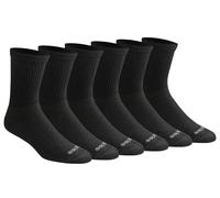 Dickies Dri-tech Lot de 12 paires de chaussettes mi-hautes pour homme avec contrôle de l'humidité Taille M-XL, Longueur confortable Noir uni (6 paires), Large