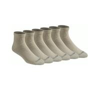 Dickies Dri-tech Lot de 4 paires de chaussettes pour homme avec contrôle de l'humidité Taille M-XXL, Kaki uni (6 paires), X-Large