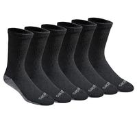Dickies Dri-tech Lot de chaussettes pour homme Contrôle de l'humidité, Comfort Large Top Noir (6 paires), Large