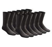 Dickies Dri-tech Moisture Control Crew Lot de 18 paires de chaussettes pour homme, Charbon (12 paires), Shoe Size: 5-9