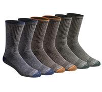 Dickies Dri-tech Moisture Control Crew Lot de chaussettes décontractées pour homme, Heathered Colored (6 paires), 12-15