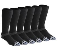 Dickies Dri-tech Moisture Control Max Full Cushion Crew Chaussettes pour homme, disponibles en M-XL (6, 12 paires), Longueur des bottes noires (6 paires), Large