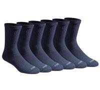 Dickies Dri-Tech Moisture Control Mid-Crew Comfort Length Socks, Available in M-XL (6, 12 Chaussettes, Longueur Confortable, Bleu Marine (6 Paires), M (Lot de 6) Hommes
