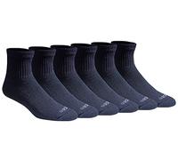 Dickies Dri-Tech Moisture Control Quarter Socks, Available in M-XXL (6, 12, 18 Chaussettes, Bleu Marine uni (6 Paires), L (Lot de 6) Homme