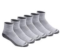 Dickies Dri-Tech Moisture Control Quarter Socks, Available in M-XXL (6, 12, 18 Chaussettes décontractées, Gris (6 Paires), Large (Lot de 6) Homme