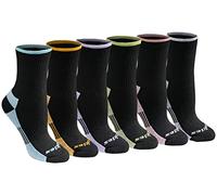 Dickies Dritech Chaussettes mi-longues anti-humidit pour femme, Noir assorti (6 paires), 6-9