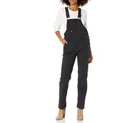 Dickies Duck Double Front Bib Overalls Salopettes, Noir délavé, L Femme