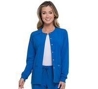 Dickies EDS Essentials Women's Snap Front Warm-Up Solid Scrub Jacket XXXX-Large Royal