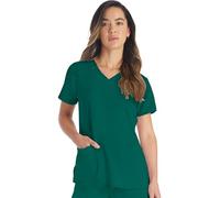 Dickies EDS Essentials Women's V-Neck Solid Scrub Top Medium Hunter Green