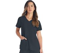 Dickies EDS Essentials Women's V-Neck Solid Scrub Top Medium Pewter