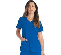 Dickies EDS Essentials Women's V-Neck Solid Scrub Top Medium Royal