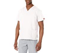 Dickies EDS Signature Men's V-Neck Top, White, Small