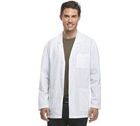 Dickies Everyday Scrubs Men's 31 Inch Lab Coat,White,Medium