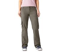 Dickies, Femme, PANTALON CARGO EN SERGÉ COUPE DROITE, RINCÉ FEUILLE DE VIGNE, 10/Regular