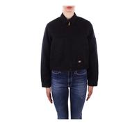 Dickies, Femme, Vestes, Noir, Taille: 40 FR Manteau Noir à Logo Frontal à Fermeture Éclair