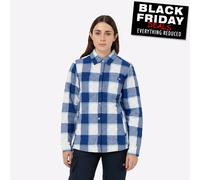 Dickies Flanelle Chemise Femmes Classique Décontracté Veste Capuche Bleu