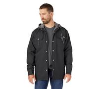 Dickies Fleece Hooded Duck Shirt Jacket with Hydroshield Vêtements d'extérieur Utilitaires de Travail, Noir, L Homme