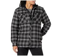 Dickies Fleece Hooded Flannel Shirt Jack Relaxed Chemise, Charbon, XL Homme