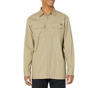 Dickies Flex Denim Long Sleeve Shirt Chemise à Bouton Bas, Sable du désert, L Homme