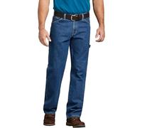 Dickies, Homme, JEAN DE TRAVAIL COUPE DÉCONTRACTÉE, BLEU INDIGO LAVÉ À LA PIERRE, 34W / 30L