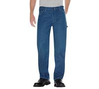 Dickies, Homme, JEAN DE TRAVAIL COUPE DÉCONTRACTÉE, BLEU INDIGO LAVÉ À LA PIERRE, 36W / 32L
