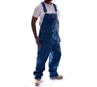 Dickies, Homme, SALOPETTE EN JEAN DÉLAVÉ, BLEU INDIGO LAVÉ À LA PIERRE, 32W / 32L