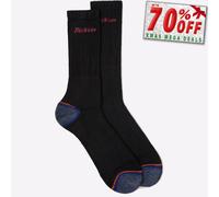 Dickies Hommes Fort Renforcée Longueur Mollet Chaussettes de Travail Noir