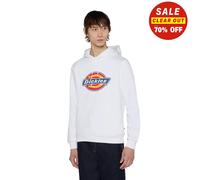 Dickies Hommes Icon Logo Sweatshirt Décontracté Haut Mode Capuche Blanc (Slim)