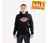 Dickies Logo Graphique Hommes Vêtement de Travail Extérieur Polaire Capuche Noir
