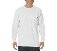 Dickies Long Sleeve Heavyweight Crew Neck Shirt épais à Manches Longues et col Ras-du-Cou pour Homme, Blanc, Taille 2XL, XXL Grande