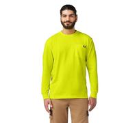 Dickies Long Sleeve Heavyweight Neon Crew Neck Tee T-Shirt, Jaune Vif, Taille M Homme