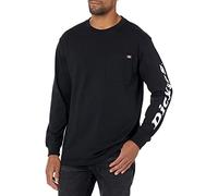 Dickies Long Sleeve Wordmark Graphic T-Shirt, Tricot Noir, 2X Homme