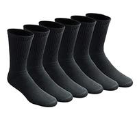 Dickies Lot de 12 paires de chaussettes rembourrées pour homme, Noir (6 paires), L