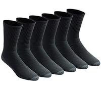 Dickies Lot de 6 paires de chaussettes décontractées pour homme, Noir (6 paires), Shoe 12-15