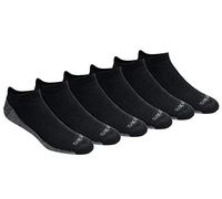 Dickies Men's Dri-Tech Moisture Control 6 Pairs No Show Socks, Black, Shoe Size: 5-6