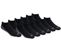 Dickies Men's Dri-Tech Moisture Control 6 Show Socks, Black (12 Pairs), Shoe Size: 6-12