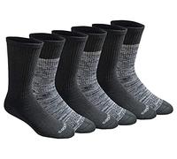 Dickies Men's Dri-tech Moisture Control Crew Socks Multipack, Black Free Run (6 Pairs), Shoe Size: 5-9