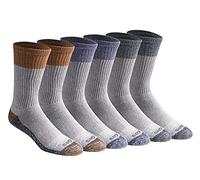 Dickies Men's Dri-tech Moisture Control Crew Socks Multipack, Color Block Assorted (6 Pairs), Shoe Size: 6-12