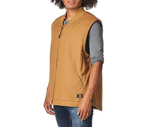 Dickies Men's Relaxed Sherpa Lined Duck Jacket Work Utility Outerwear, Rinsed Brown Duck, M UK
