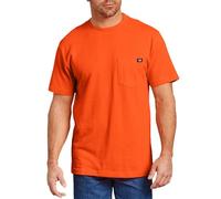 Dickies Men's Short Sleeve Heavyweight Neon Crew Neck, Bright Orange, XL