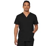 Dickies Men's V-Neck Scrub Top, Black, XX-Large