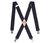 Dickies Porte-jarretelles droites solides pour homme 1 1/2", Bleu marine, Extended Size