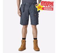 Dickies Redhawk Hommes Utilitaire Cargo Multi Poches Pro Travail Short Gris