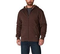 Dickies Sherpa Lined Fleece Zip Hoodie Jacket, Chocolat chiné, L Homme