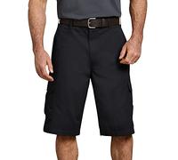Dickies Short Cargo pour Homme en Twill, Coupe Ample, Longueur de l’Entrejambe au Bord du Genou : 33 cm, Taille 46, Noir