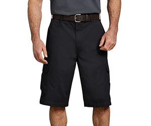 Dickies Short Cargo pour Homme en Twill, Coupe Ample, Longueur de l’Entrejambe au Bord du Genou : 33 cm, Taille 46, Noir