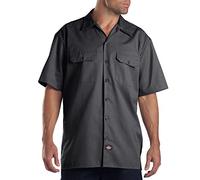 Dickies Chemise manches courtes Work pour homme – Gris (Charcoal Grey) – XL