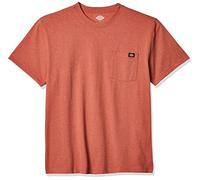 Dickies T- Shirt épais à Manches Courtes et col Rond avec Poche Chemise Henley, Rustique Rouge Simple Teinture Bruyère, M Homme