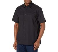 Dickies Short Sleeve Ripstop Work Shirt Chemise Longue à Bouton d'utilité Professionnelle, Noir Rinsed Black, 3XL Hommes