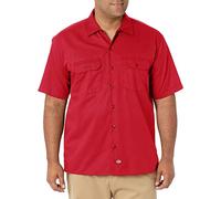 Dickies Short Sleeve Work Shirt, Rouge (English Red), Large Homme